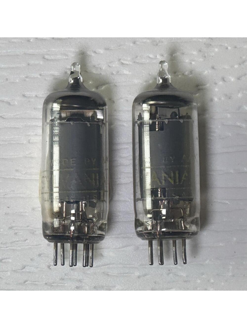 2 Sylvania radio vacuum tubes 12BA6 UNTESTED